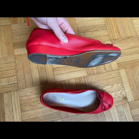 ROUJE Coline Ballerinas - Red Size 36 - Picture 5 of 7